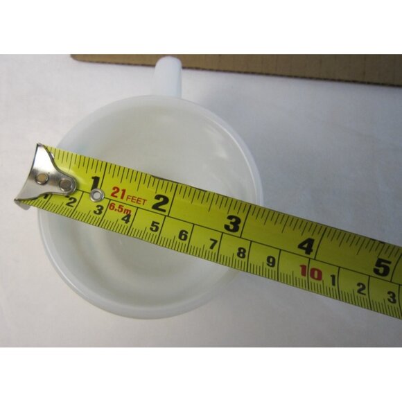 Vintage Federal Milk Glass Gold Pine Cones Coffee Mug - Heat Proof - Picture 10 of 10